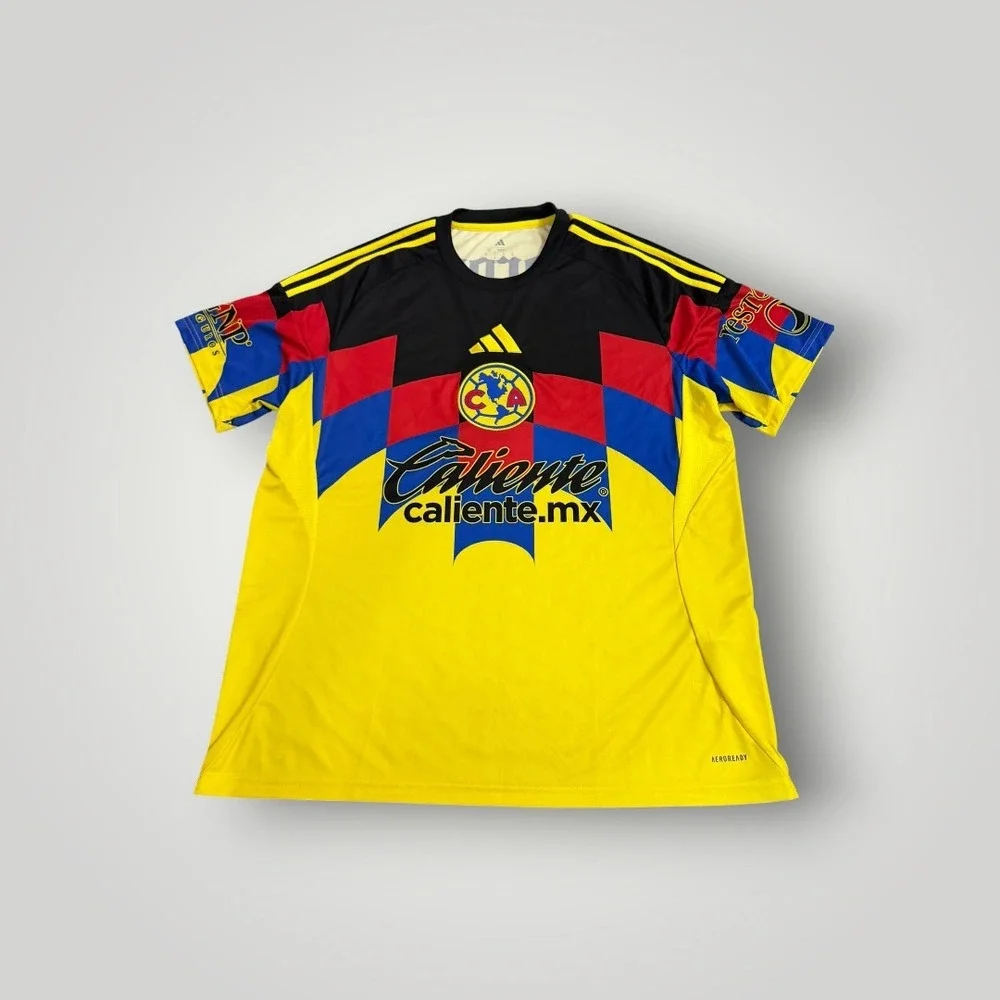 Adidas Club America Home Soccer Jersey 25/26 Men XL Yellow Aeroready Liga MX